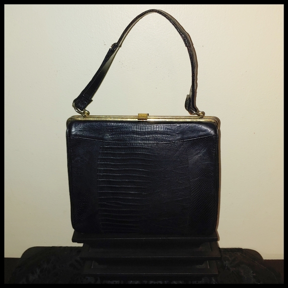 Handbags - Vintage Brown Lizard Skin Purse